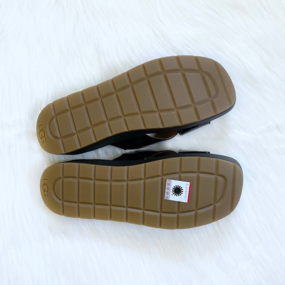 UGG Emily Patent Leather Black Slide Sandals - Picture 6 of 6